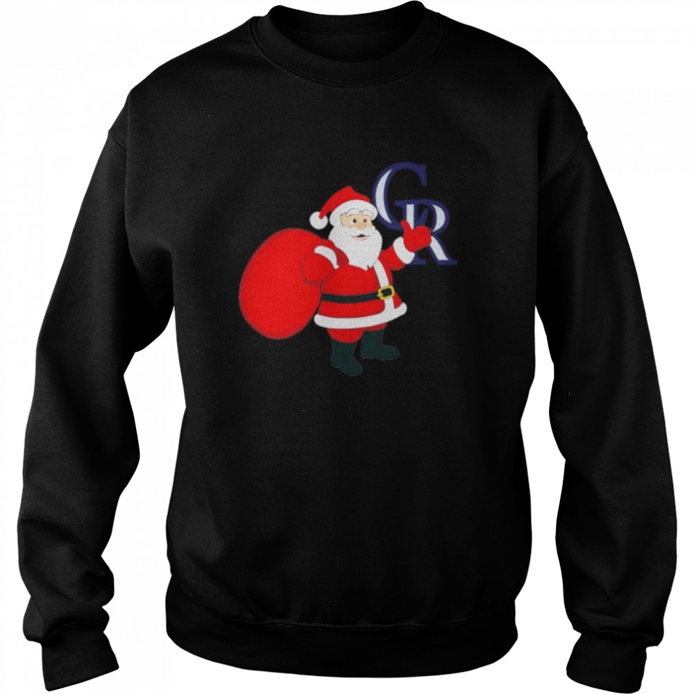 Santa Claus Colorado Rockies MLB Christmas 2022 shirt Unisex Sweatshirt