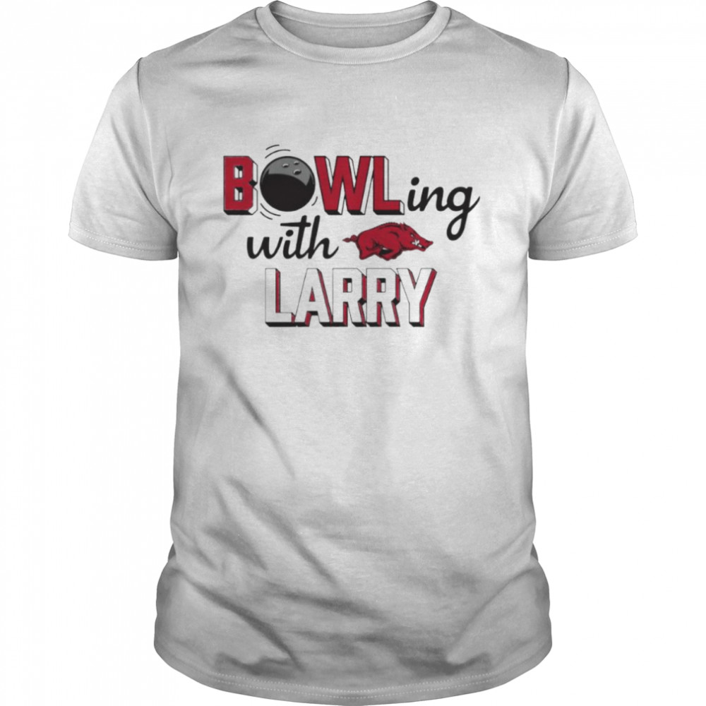 Arkansas Razorbacks bowling with larry shirt