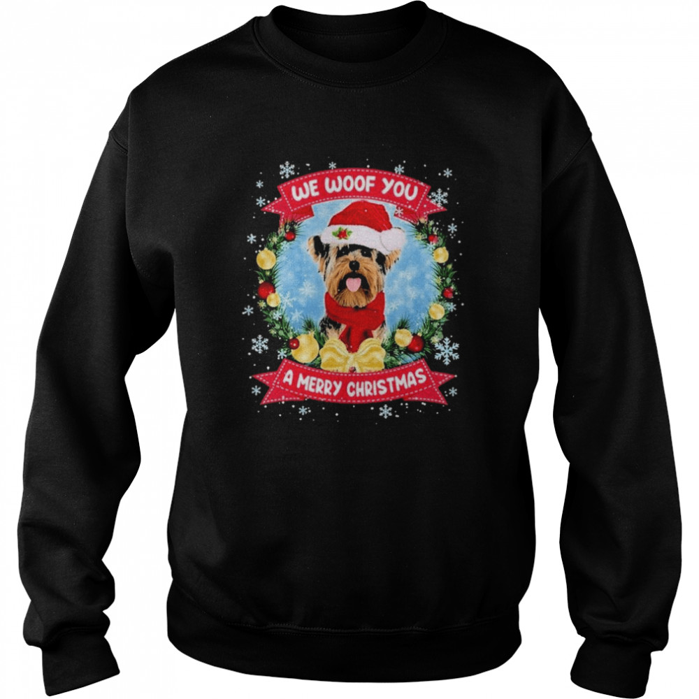 Merry Woofmas Yorkshire Terrier Dog Christmas  Unisex Sweatshirt