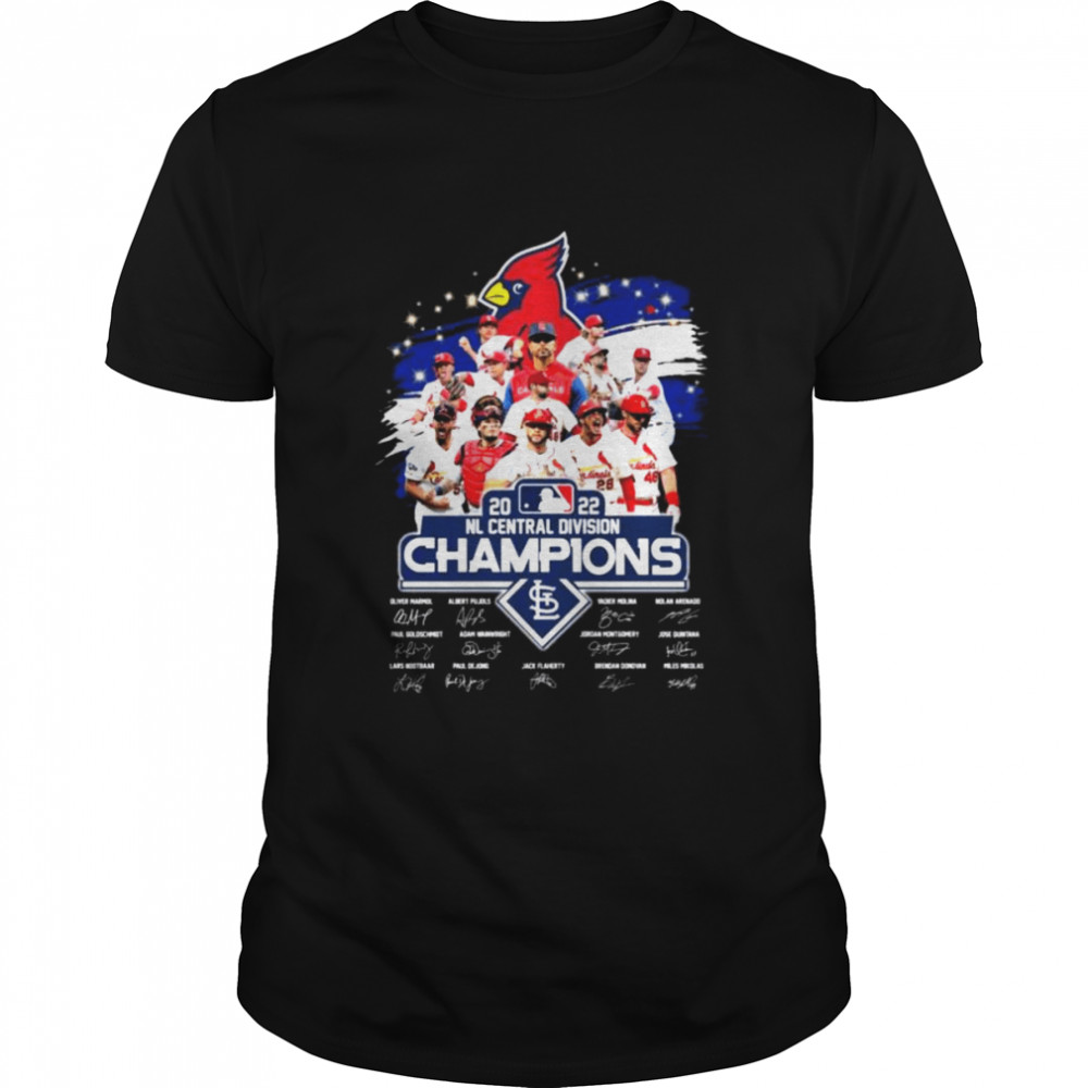 St Louis Cardinals 2022 Nl central division champions signatures shirt