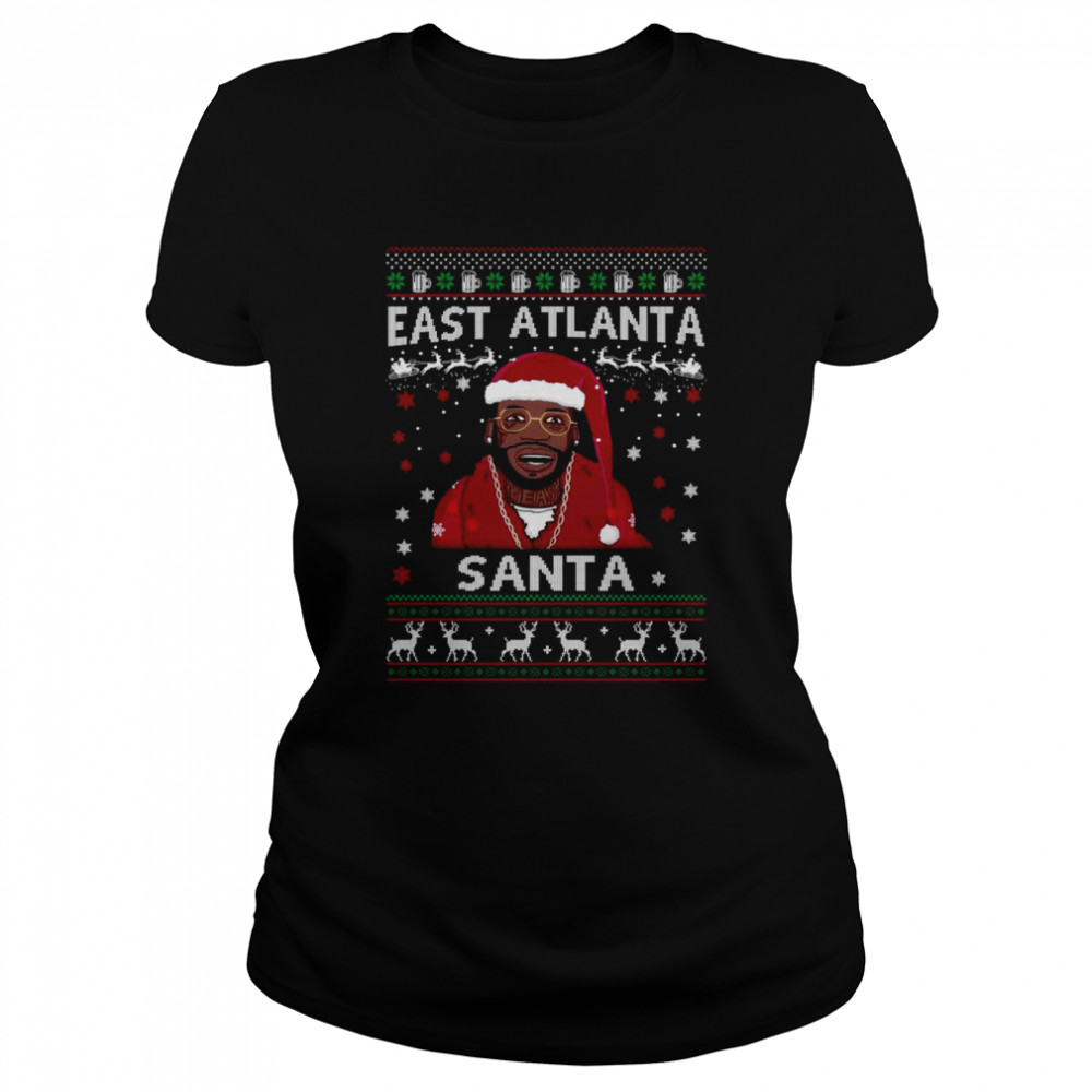 Gucci Mane East Atlanta Santa Ugly Christmas 2022 shirt Classic Women's T-shirt