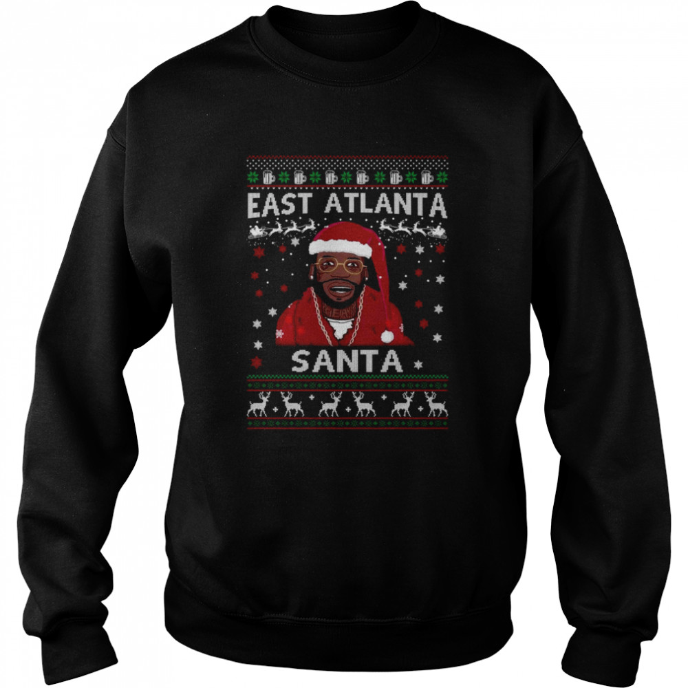 Gucci Mane East Atlanta Santa Ugly Christmas 2022 shirt Unisex Sweatshirt
