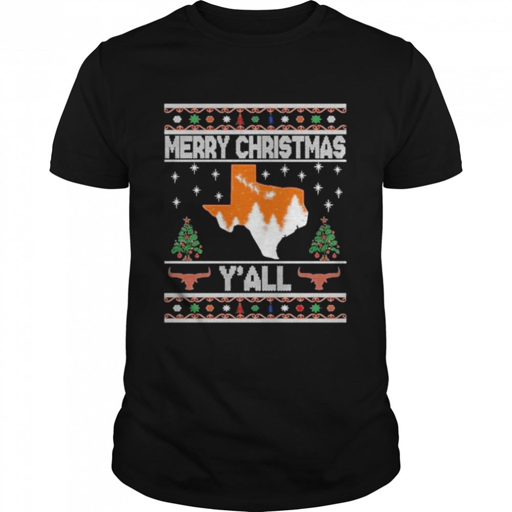 Merry Christmas Y’all Texas Longhorns 2022 ugly shirt