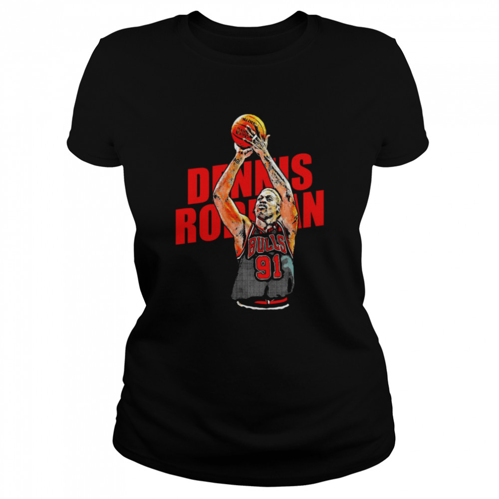 Nba Player Dennis Rodman Sport Basketball Scottie shirt Classic Women's T-shirt