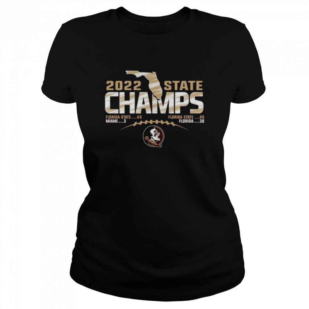 Ncaa 2022 florida state seminoles state champions football score shirt Classic Women's T-shirt