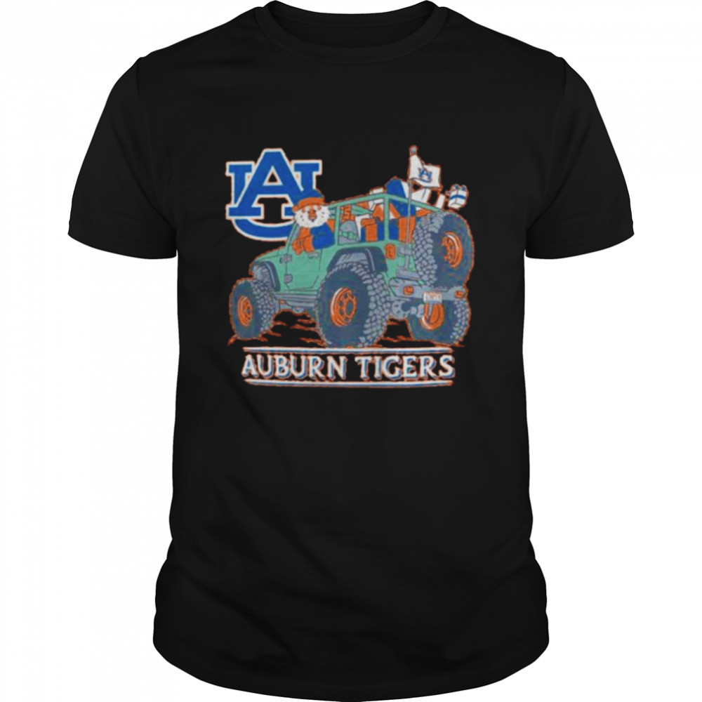 Nice auburn Tigers Aubie Claus drives jeep shirt Classic Men's T-shirt