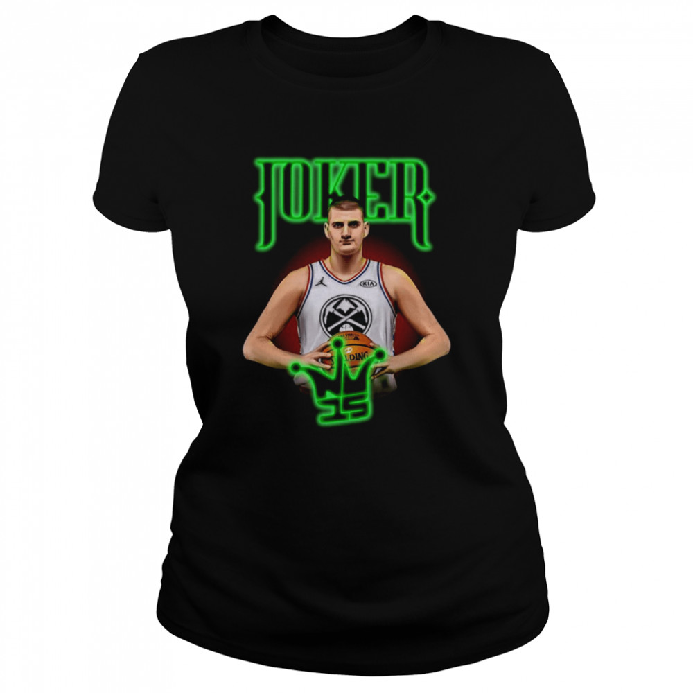 Nikola Joker Jokic Neon Design Basketball shirt Classic Women's T-shirt