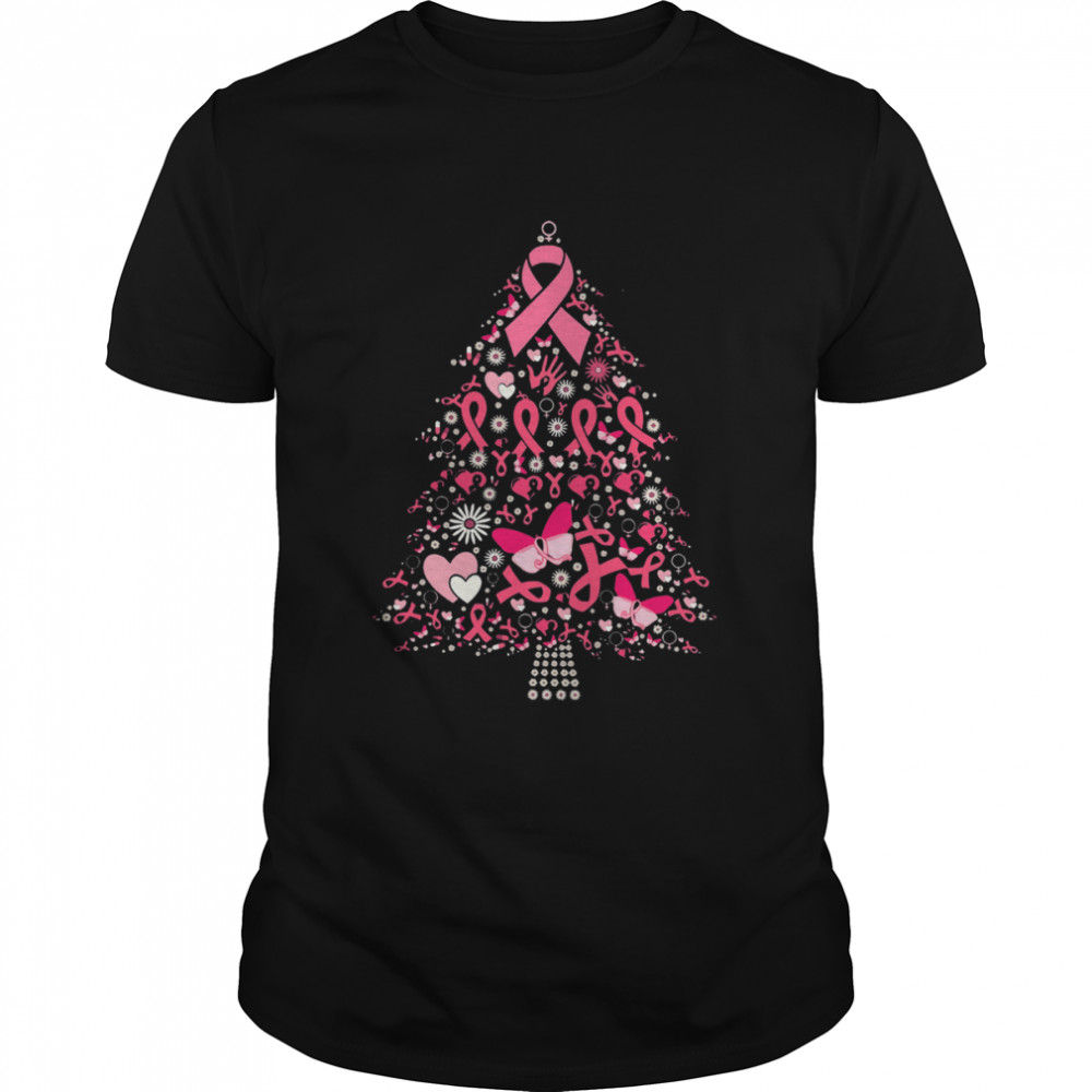 Breast Cancer Awareness Tree Christmas Shirt