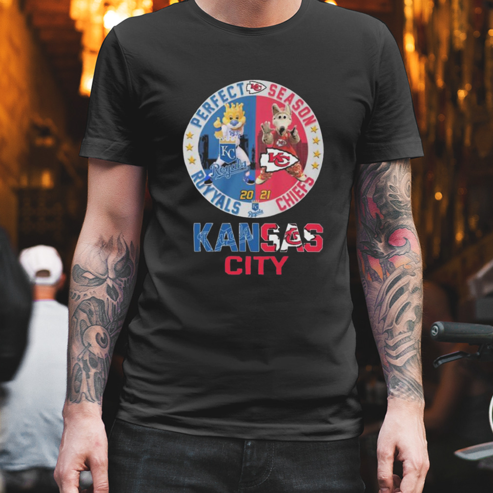 Mascot Kansas City Royals and Kansas City Chiefs perfect season 2022 shirt