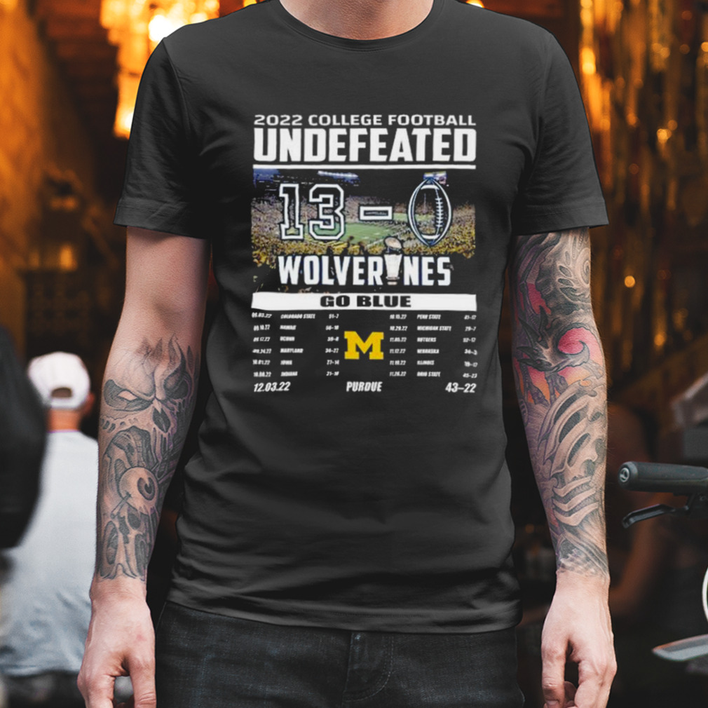 Michigan Wolverines 2022 College Football Undefeated 13-0 Go Blue shirt