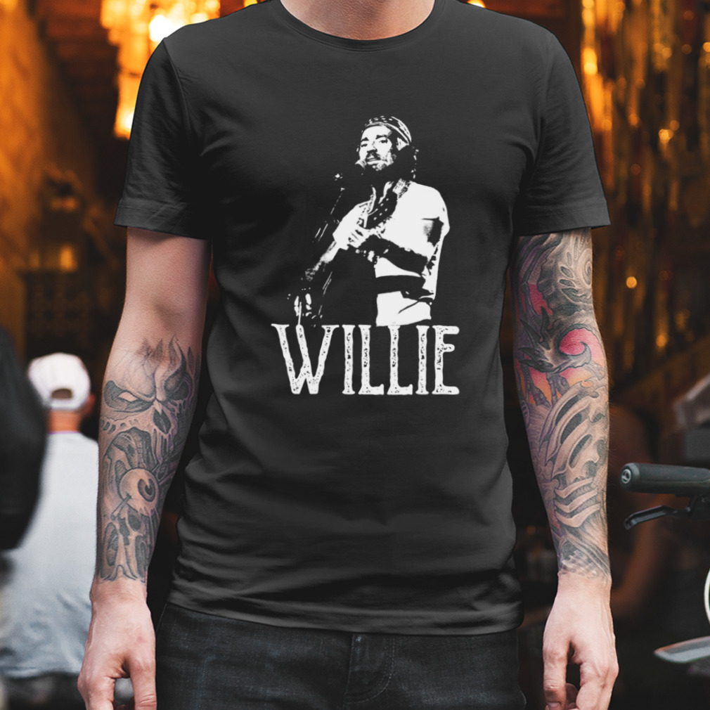 White The Stencil Willie Nelson shirt