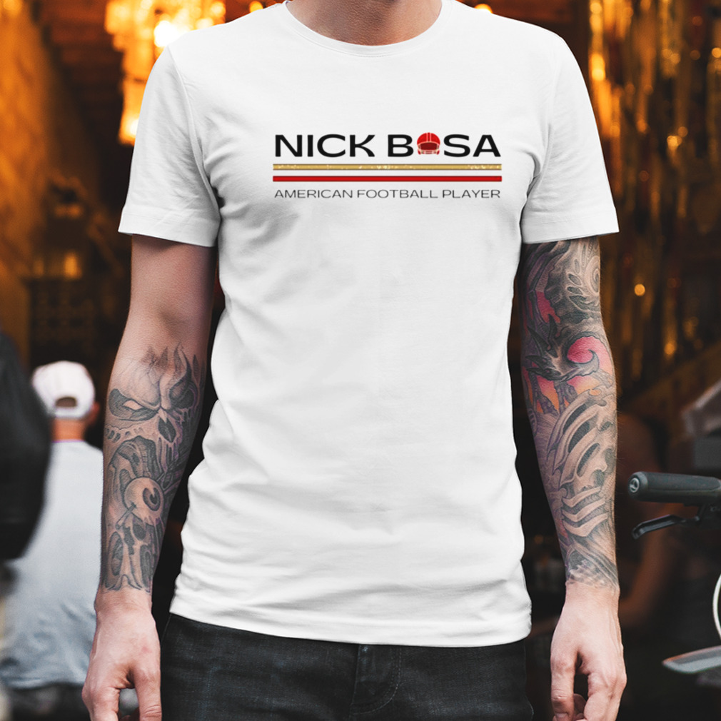 Classic American Football Player Nick Bosa Helmet Design shirt