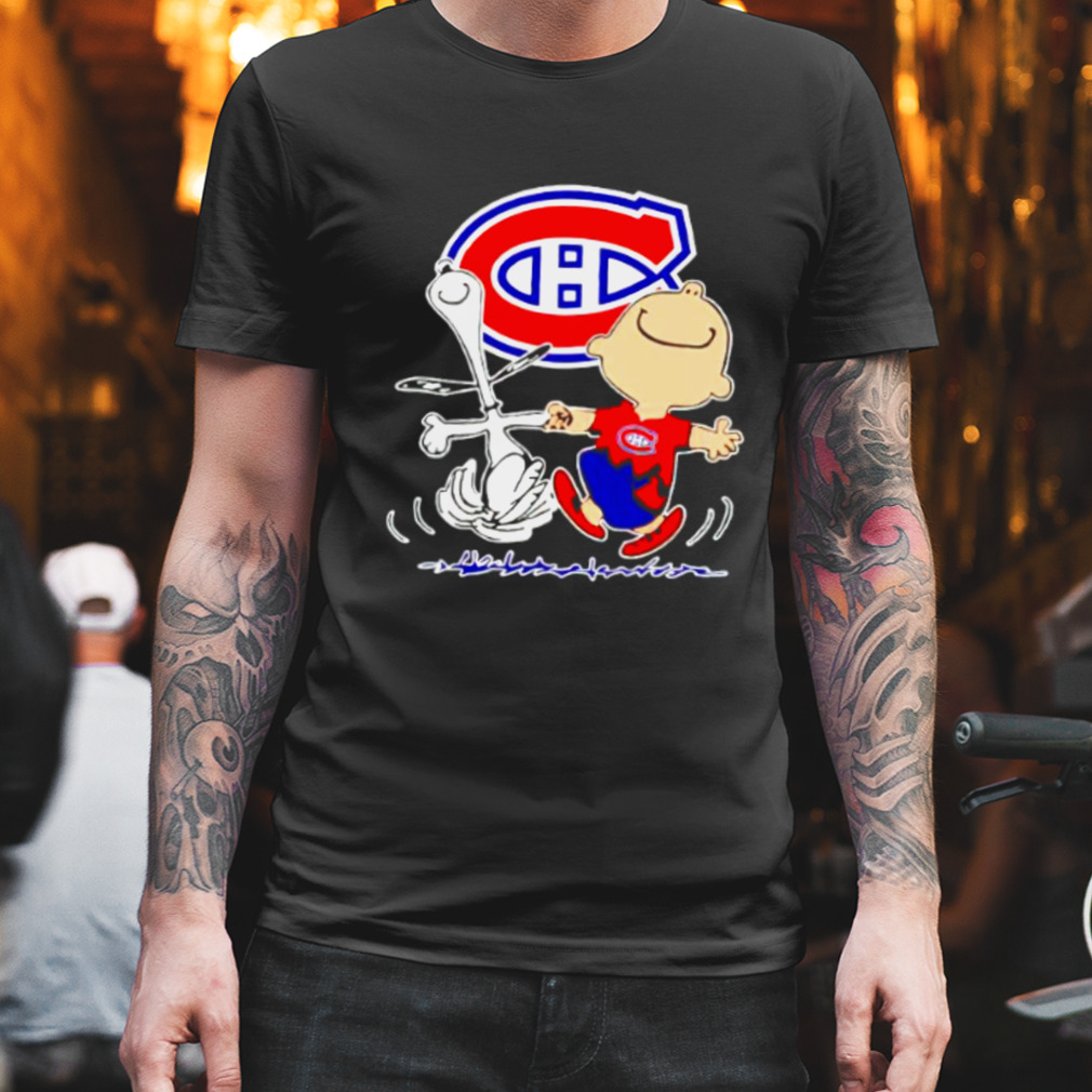 montreal Canadiens Snoopy and Charlie Brown dancing shirt