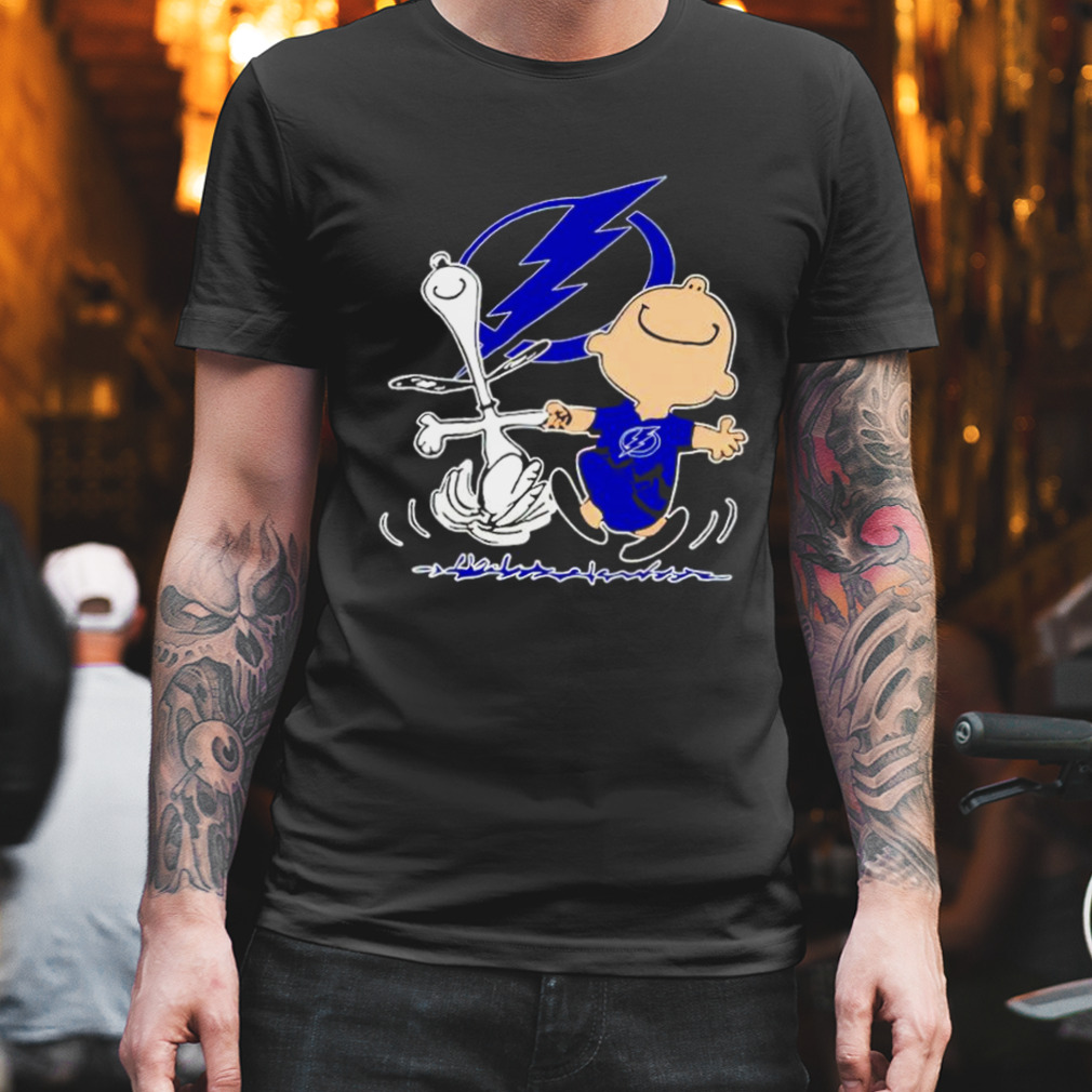 tampa Bay Lightning Snoopy and Charlie Brown dancing shirt