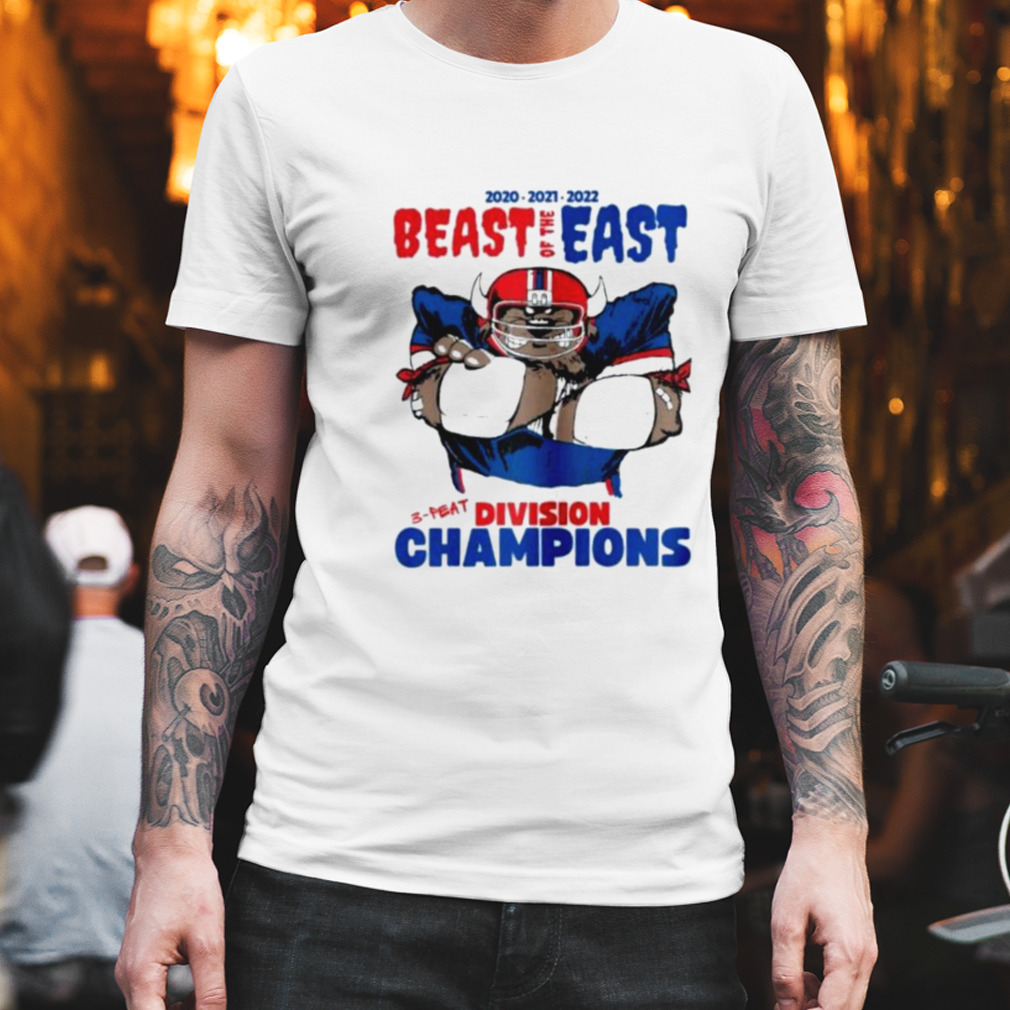 Buffalo Bills Beast Of The East 3 Peat Division Champions 2020-2022 Shirt