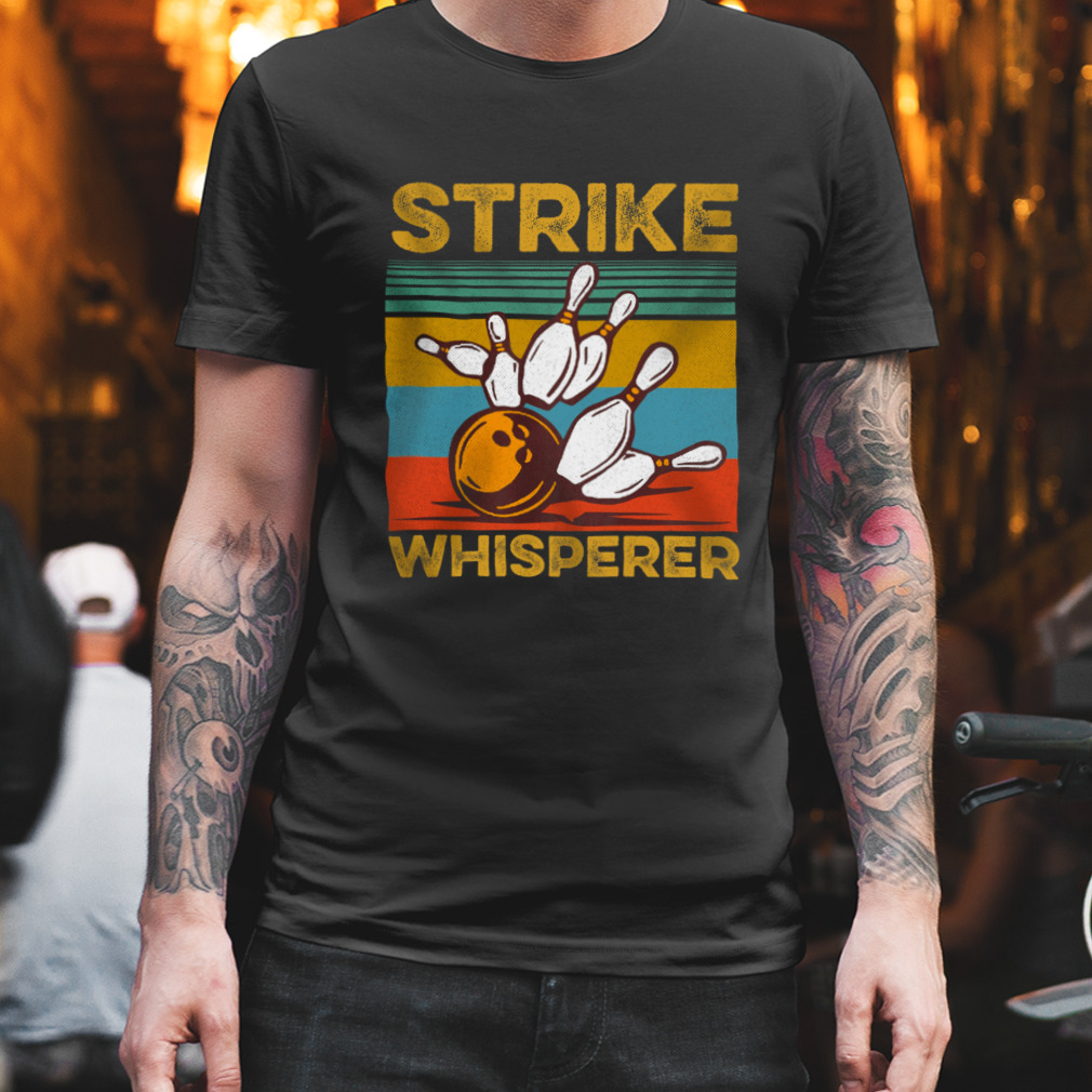 Strike Whisperer Bowling Vintage Retro Shirt