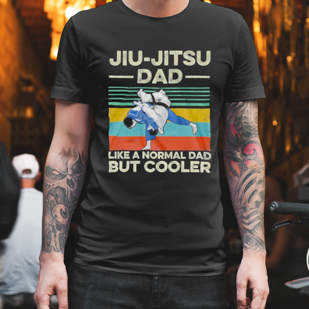 Jiu Jitsu Dad Like A Normal Dad But Cooler Vintage Retro Shirt