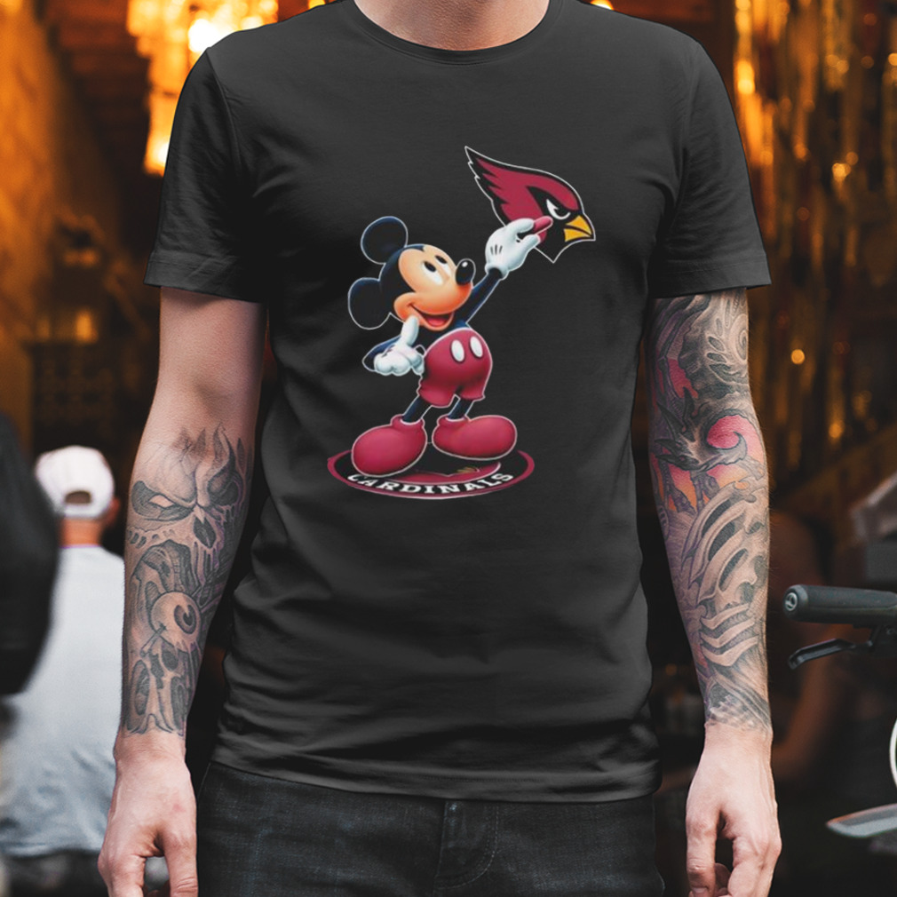 Mickey mouse nfl arizona cardinals logo 2023 shirt