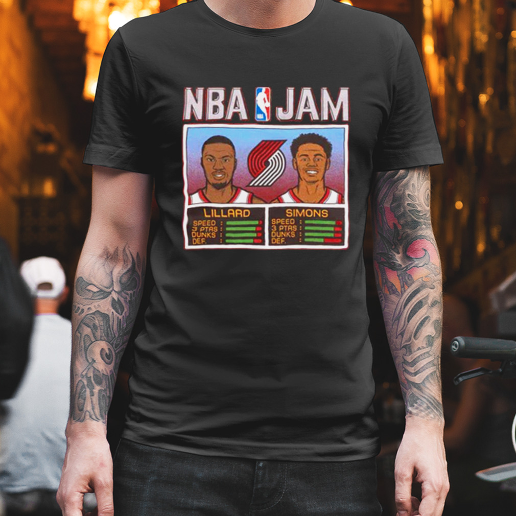 NBA Jam Portland Trail Blazers Lillard And Simons Shirt