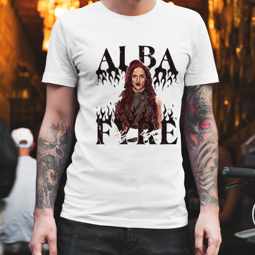 Alba Fyre pose shirt