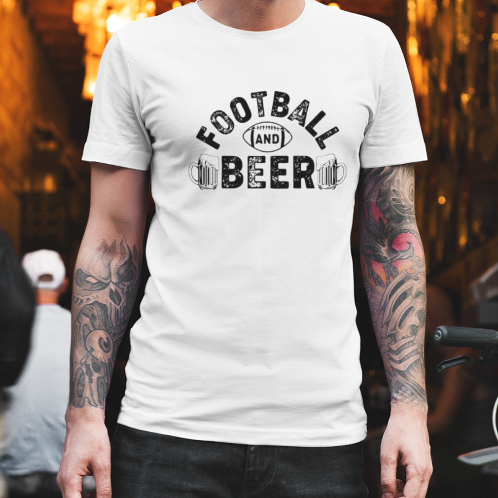 football and beer super bowl shirt