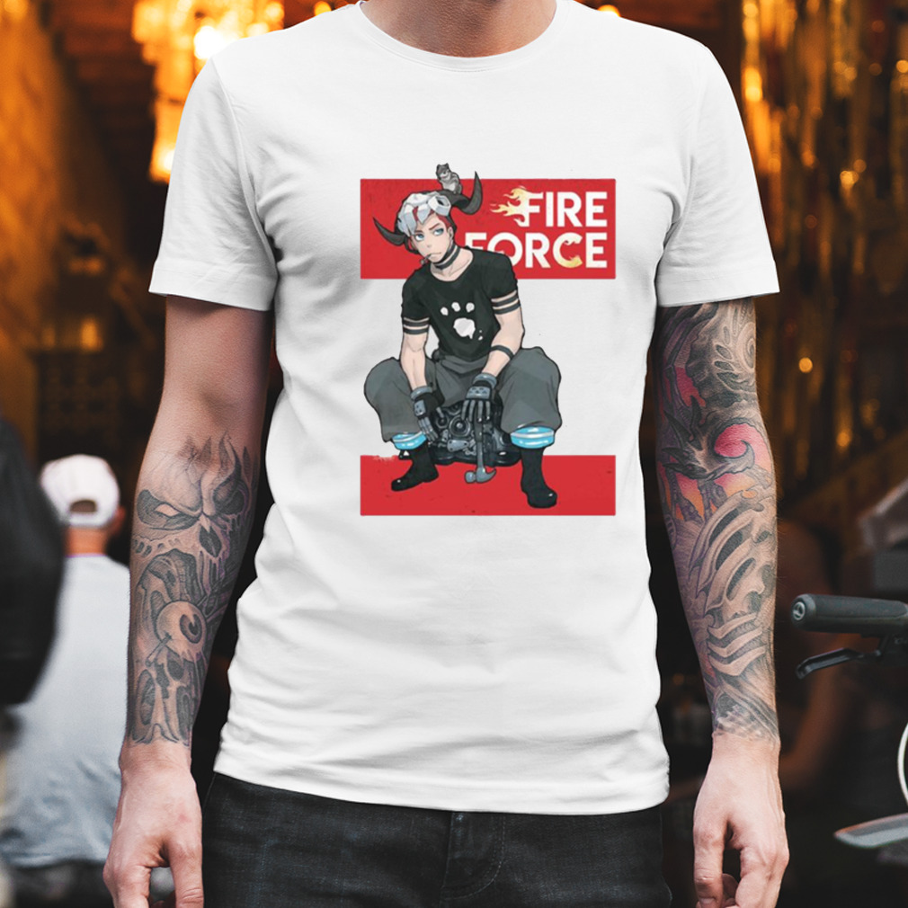 Red Design Shinra Fire Force shirt