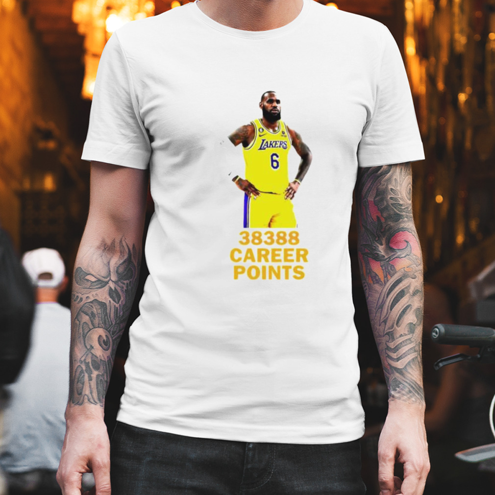 lebron James Los Angeles Lakers 38388 career points shirt