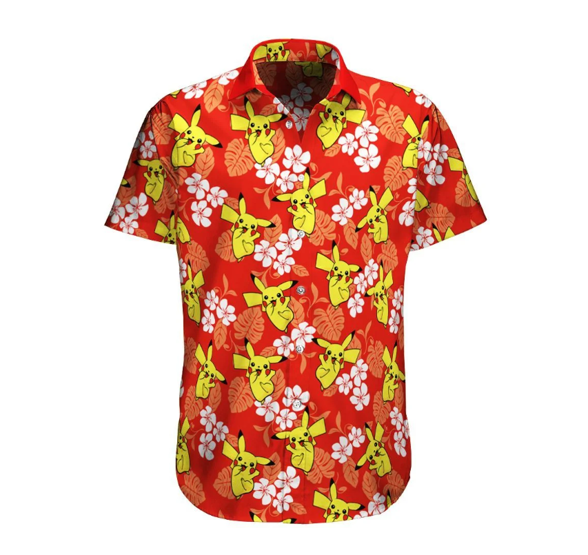 Pikachu Tropical Beach Pokemon Hawaiian Shirt