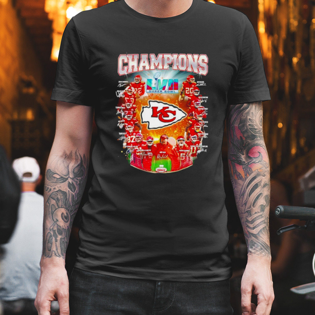 Kansas City Chiefs Champions Super Bowl team signature shirt