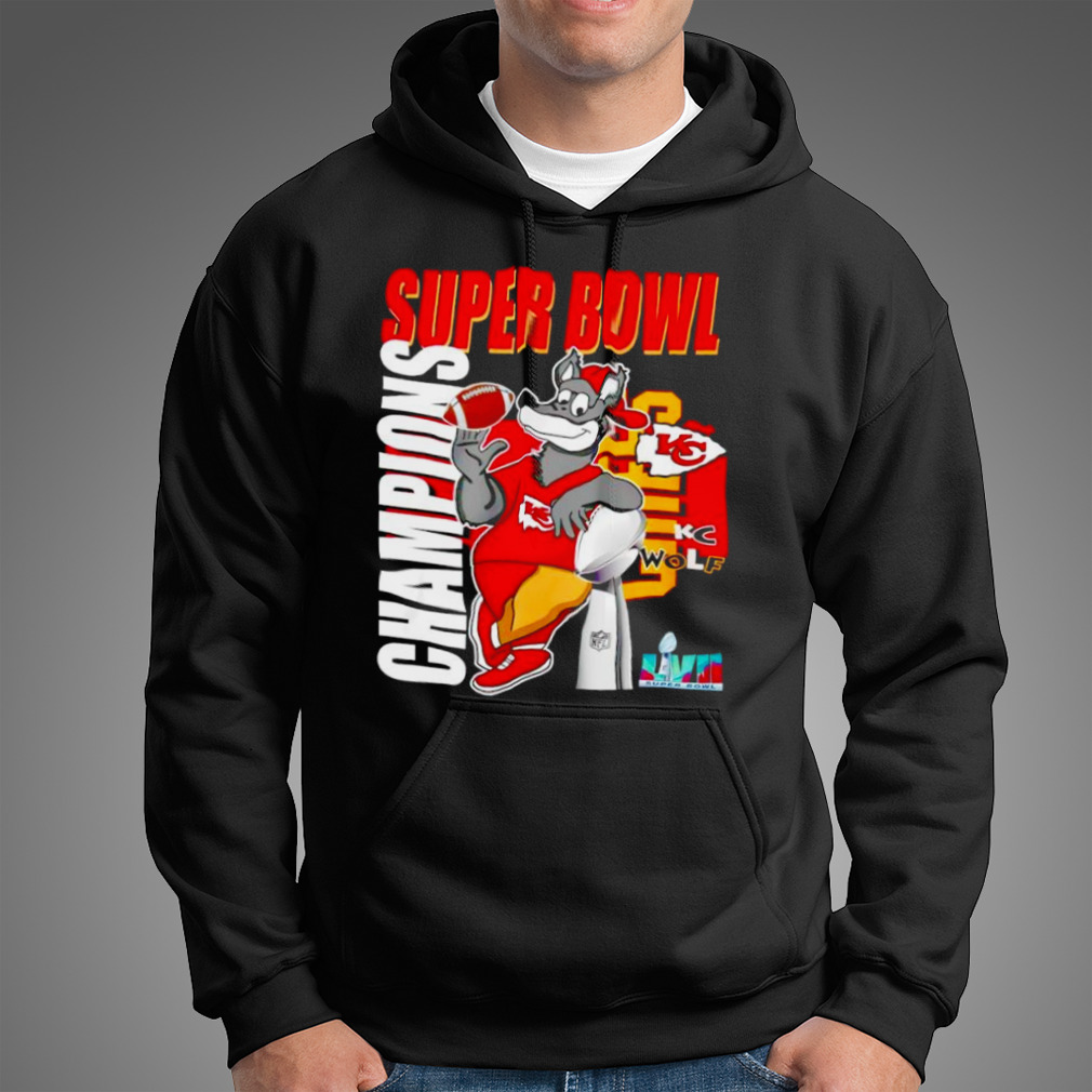 Kansas City Chiefs Trophy wolf Champions Super Bowl LVII T-shirt