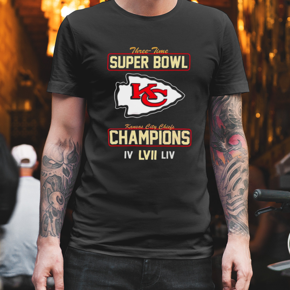 Kansas city Chiefs super bowl lviI champions 3 time super bowl shirt