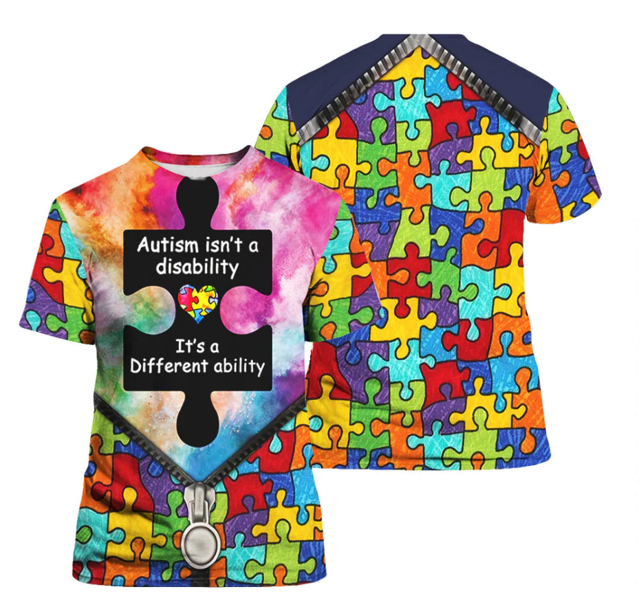 Autism Isn't A Disability T shirts