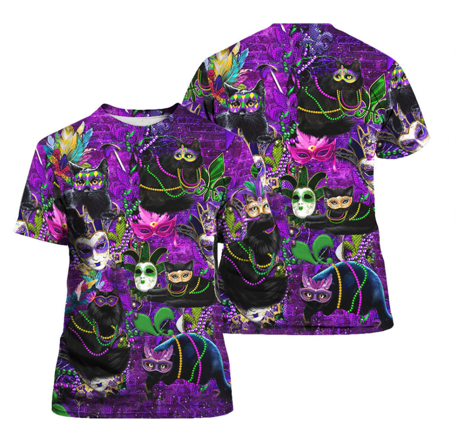 Cats Mardi Gras Carnival T shirts