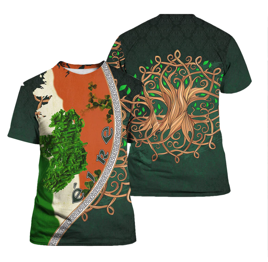 Irish Saint Patricks Day Shamrock Tree Of Life T shirts