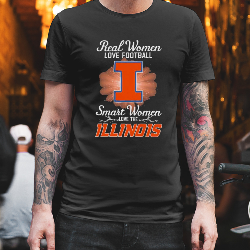 Real women love football smart women love the Illinois Fighting Illini 2023 logo shirt