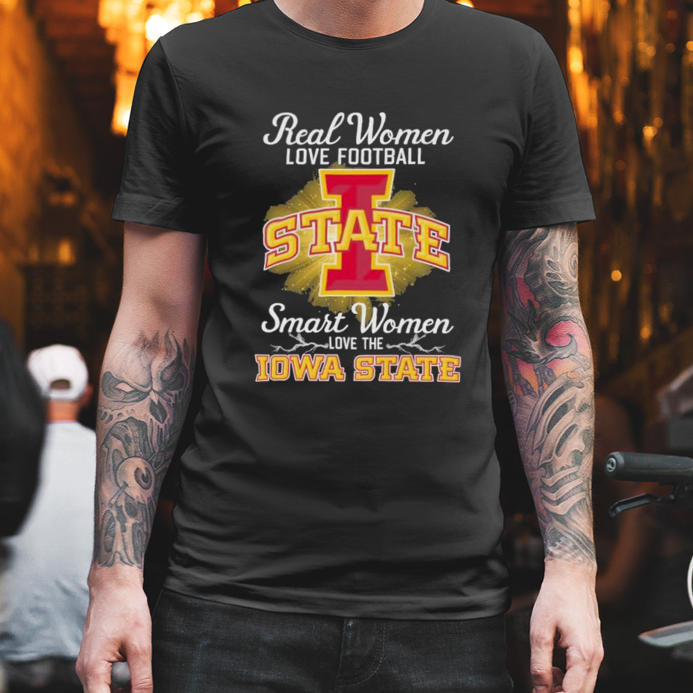 Real women love football smart women love the Iowa State Cyclones 2023 logo shirt