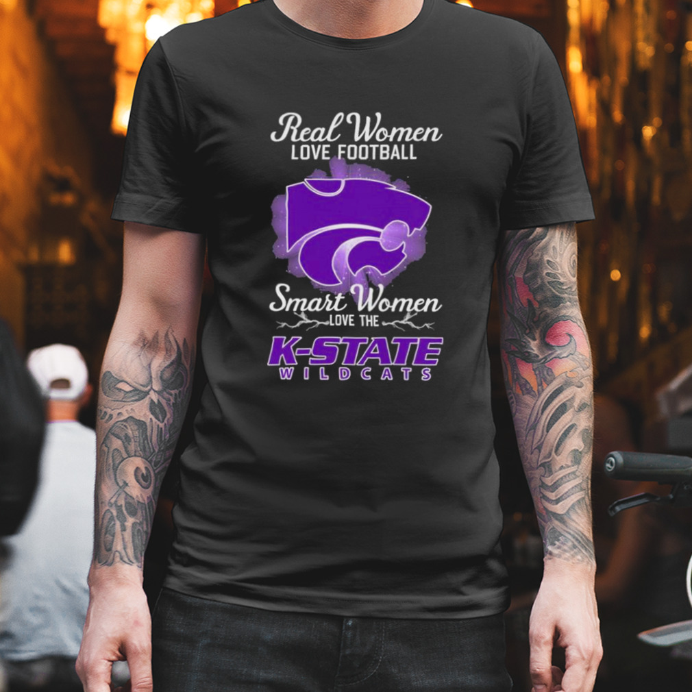 Real women love football smart women love the K-State Wildcats 2023 logo shirt