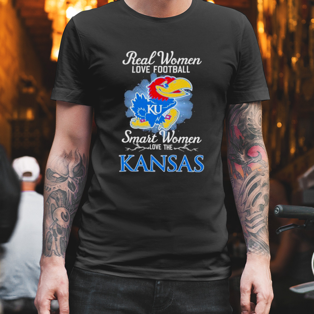 Real women love football smart women love the Kansas Jayhawks 2023 logo shirt
