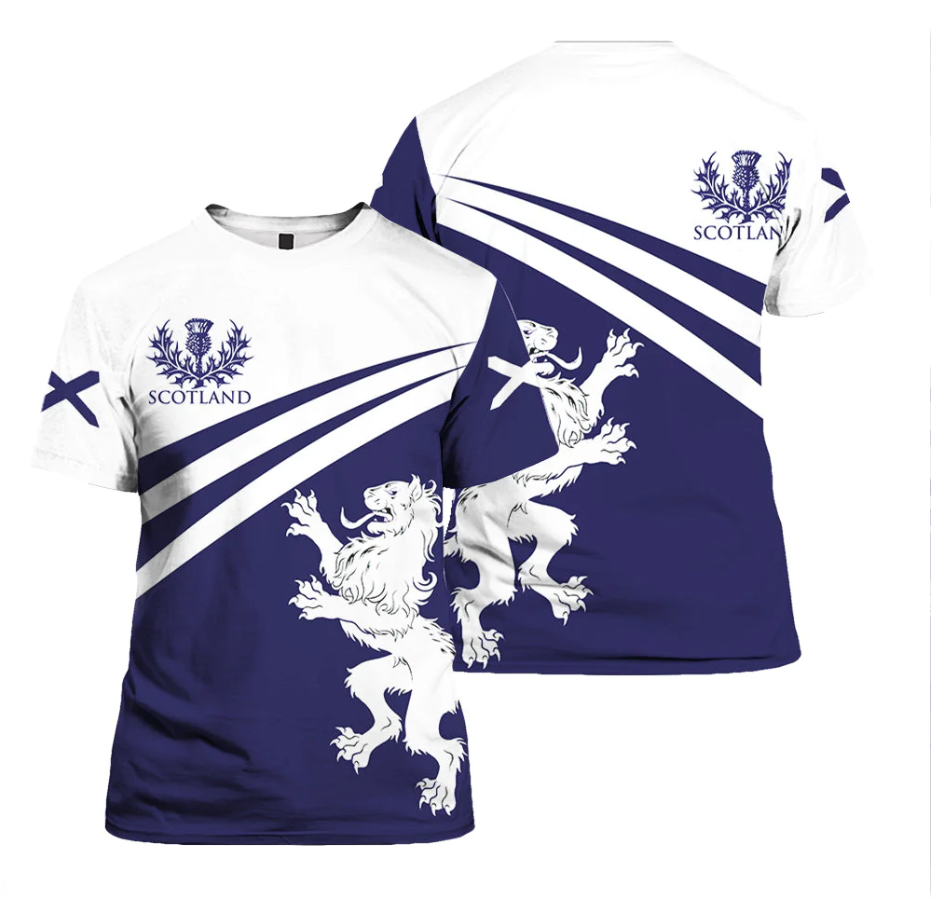 Scotland - FLag Thistle & Lion St Patrick's Day T shirts All Over Print  For Men & Women  HT6084