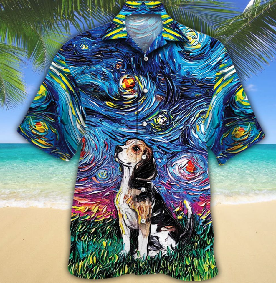 Beagle Dog Lovers Night Hawaiian Shirt