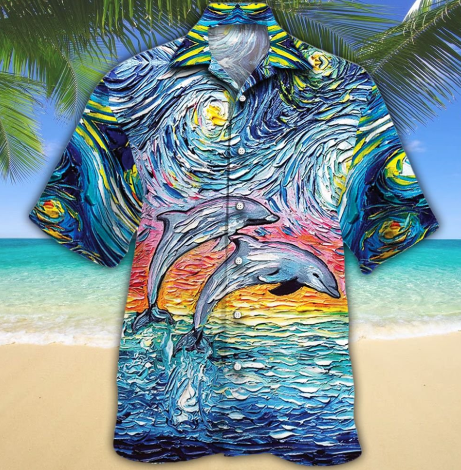 Dolphin Lovers Night Hawaiian Shirt