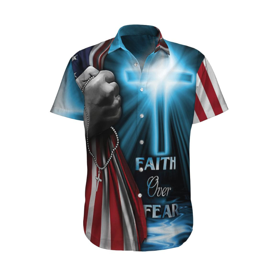God Faith Over Fear Hawaiian Shirt