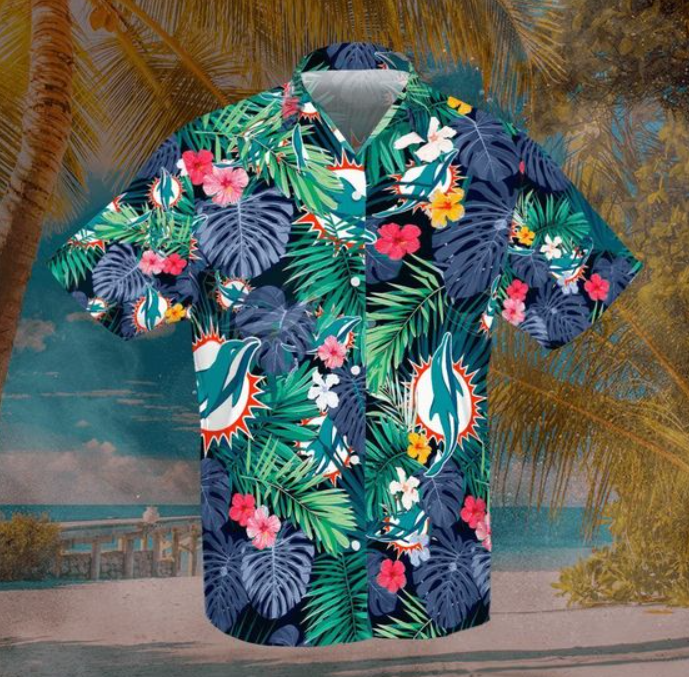 Miami Dolphins Football All Over Print 3D Hawaiian Shirt