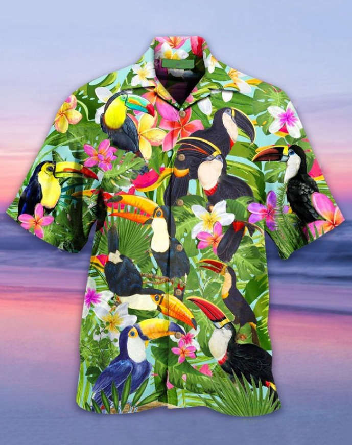 Short Sleeve Vacation Men's Floral Shirt