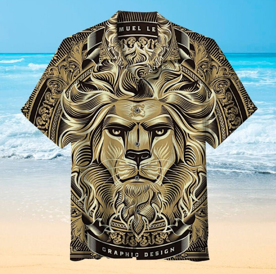 The Majestic Lion Hawaiian Aloha Beach Shirt