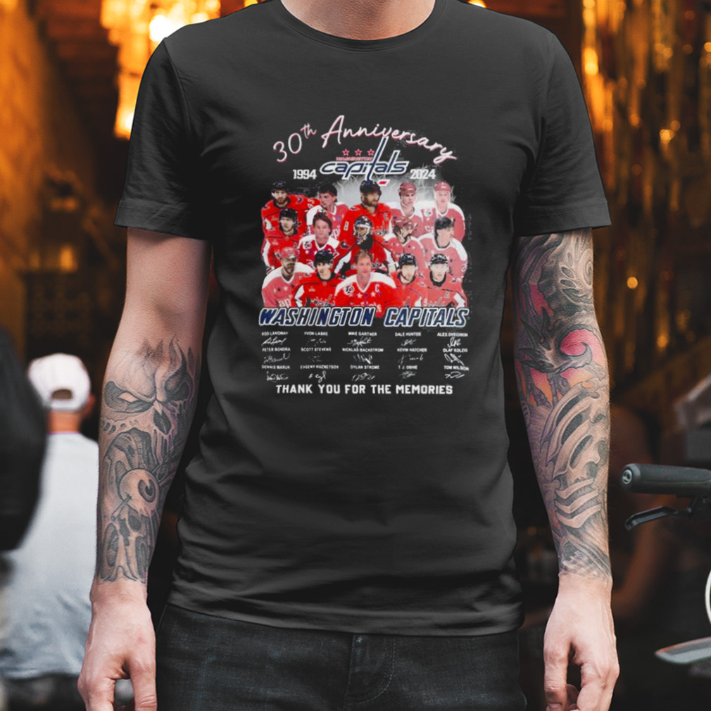 Washington Capitals 30th anniversary 1994 2023 thank you for the memories signatures shirt