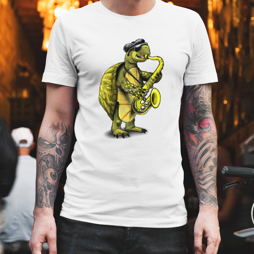 Turtle Playing The Saxophone shirt