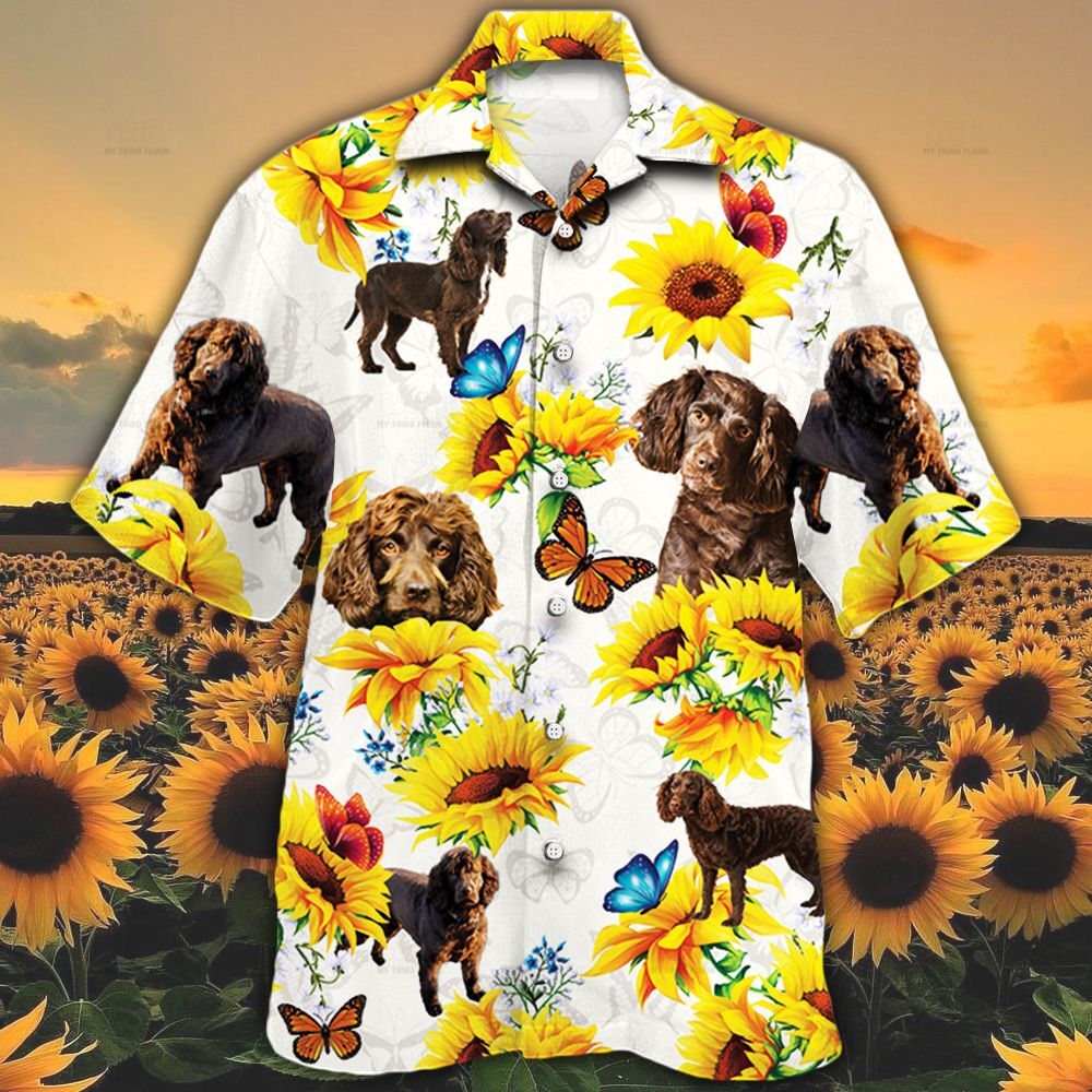 Boykin Spaniel Dog Lovers Sun Flower Hawaiian Shirt