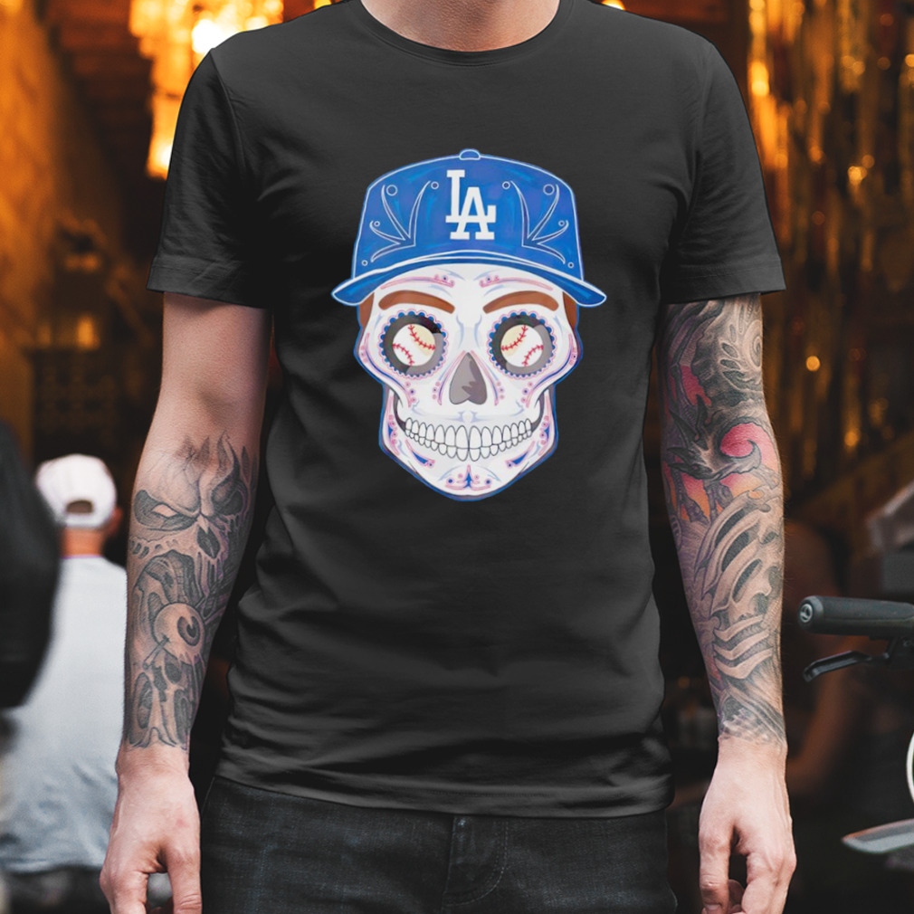 Dia De Los Los Angeles Dodgers Sugar Skull Svg, Los Angeles Dodgers Svg