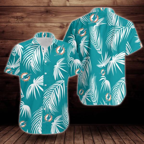 Miami Dolphins Flower Short Sleeve Hawaiian Shirt